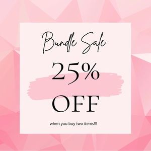Bundle two items, get 25% off each one!!!🤗